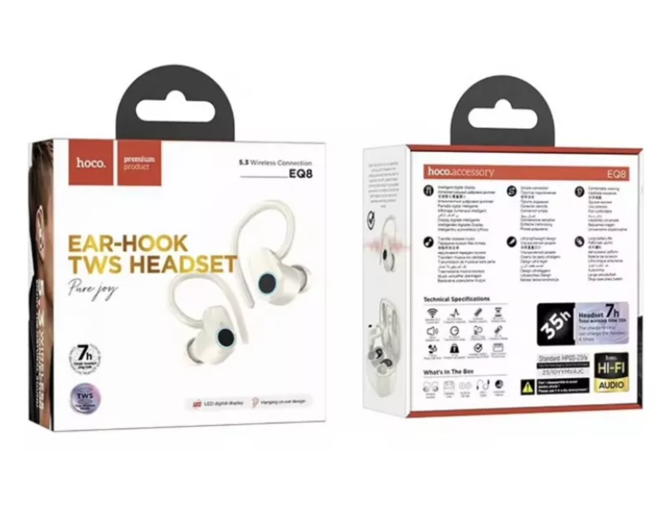 Audífonos Bluetooth Hoco Eq8 Tws Blanco – imagen 3