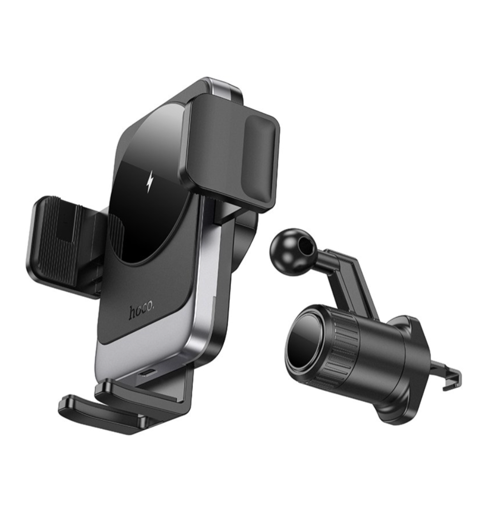 Soporte De Auto Rejilla Carga Inalambrica Hoco Hw13 Negro – imagen 3