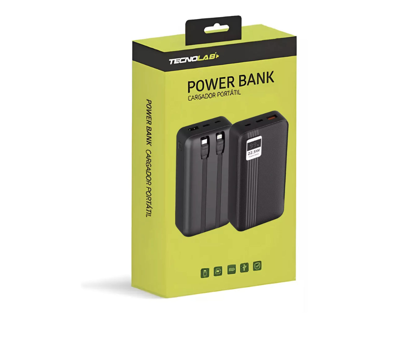 Powerbank Bateria Portatil 20000 Mah Tecnolab TL539 22.5w Negro – imagen 3