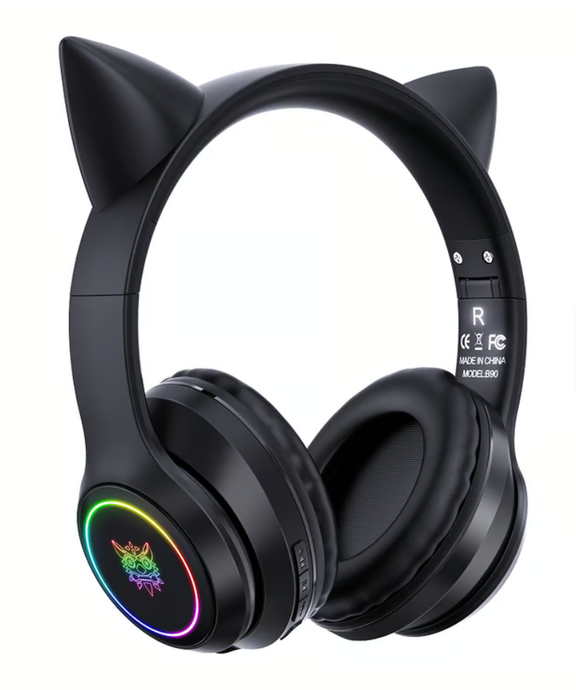 Audifonos Gamer Onikuma B90 Orejas de Gato Negro – imagen 2