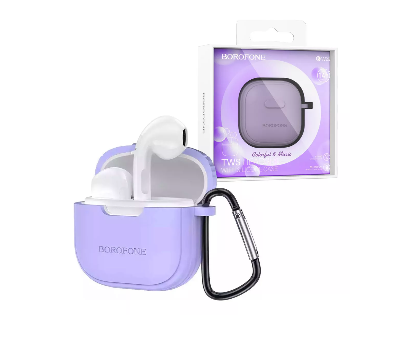 Audífonos In Ear Bluetooth Borofone Bw29 Morado – imagen 3