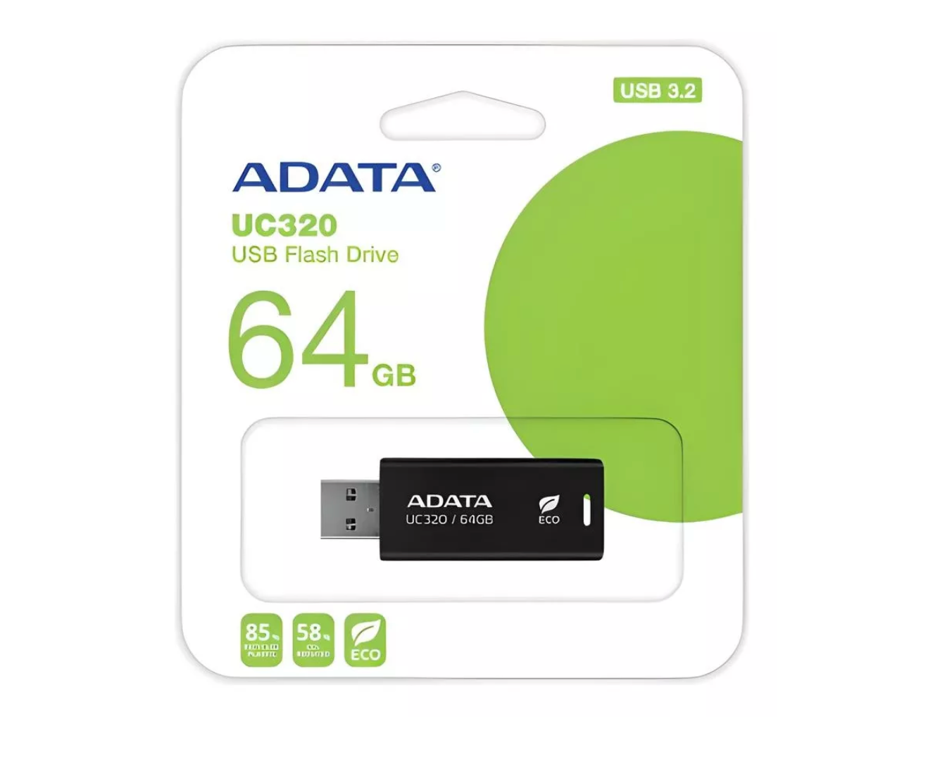 Pendrive Adata 64 Gb Uc320 Usb 3.0 Negro