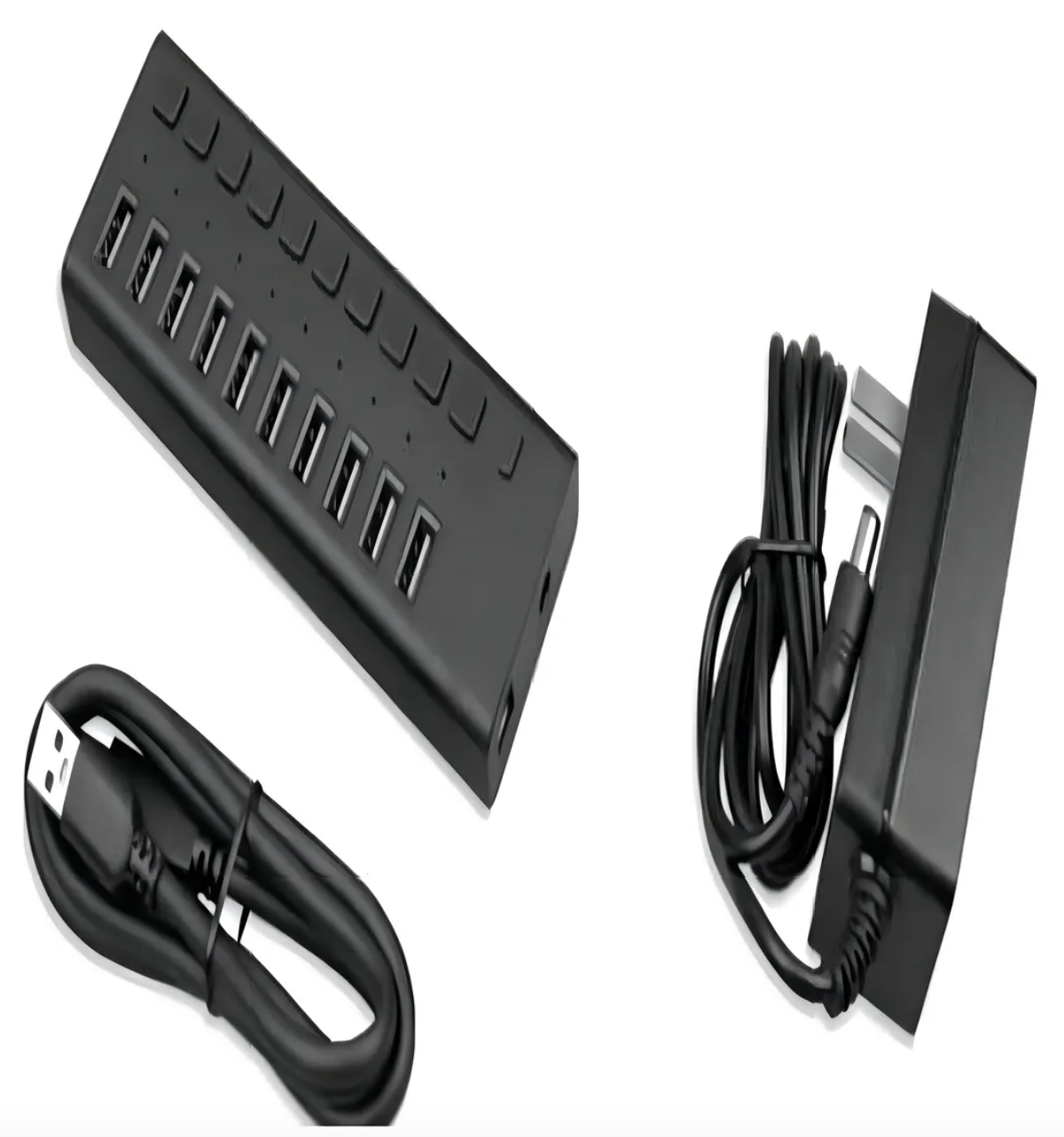 Adaptador Hub Tecnolab TL137 Usb 3.0 10 Puertos Negro – imagen 2
