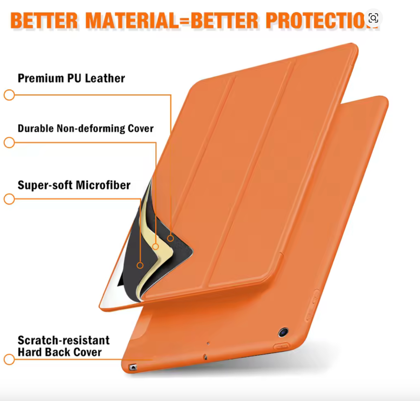 Carcasa Flip Cover Smart Para Ipad 10.9 10th Gen 2022 / 2025 Lila Claro – imagen 2