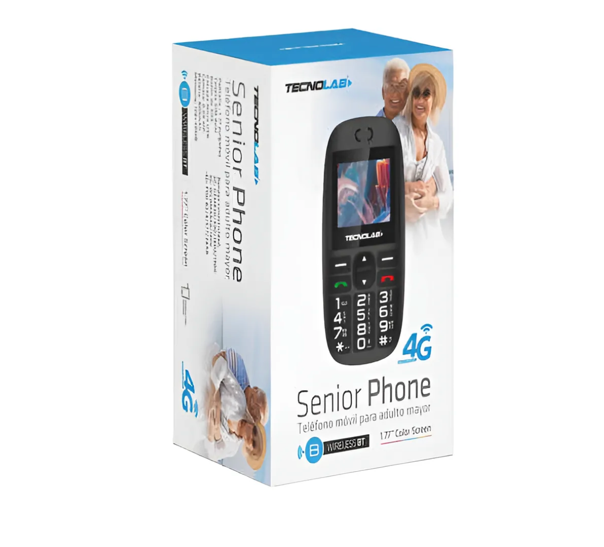 Teléfono Senior Tecnolab Tl486 4g Bt 1.7 Adulto Mayor Gris – imagen 3