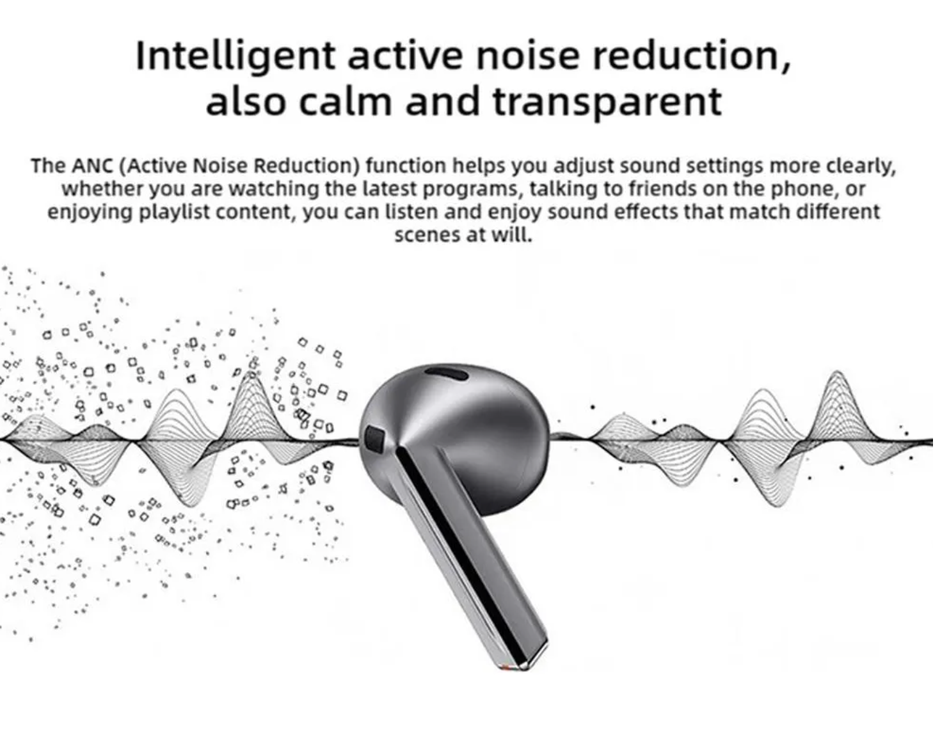 Audífonos Bluetooth In Ear Buds Cancelacion Ruido Para Samsung Iphone Blanco – imagen 4