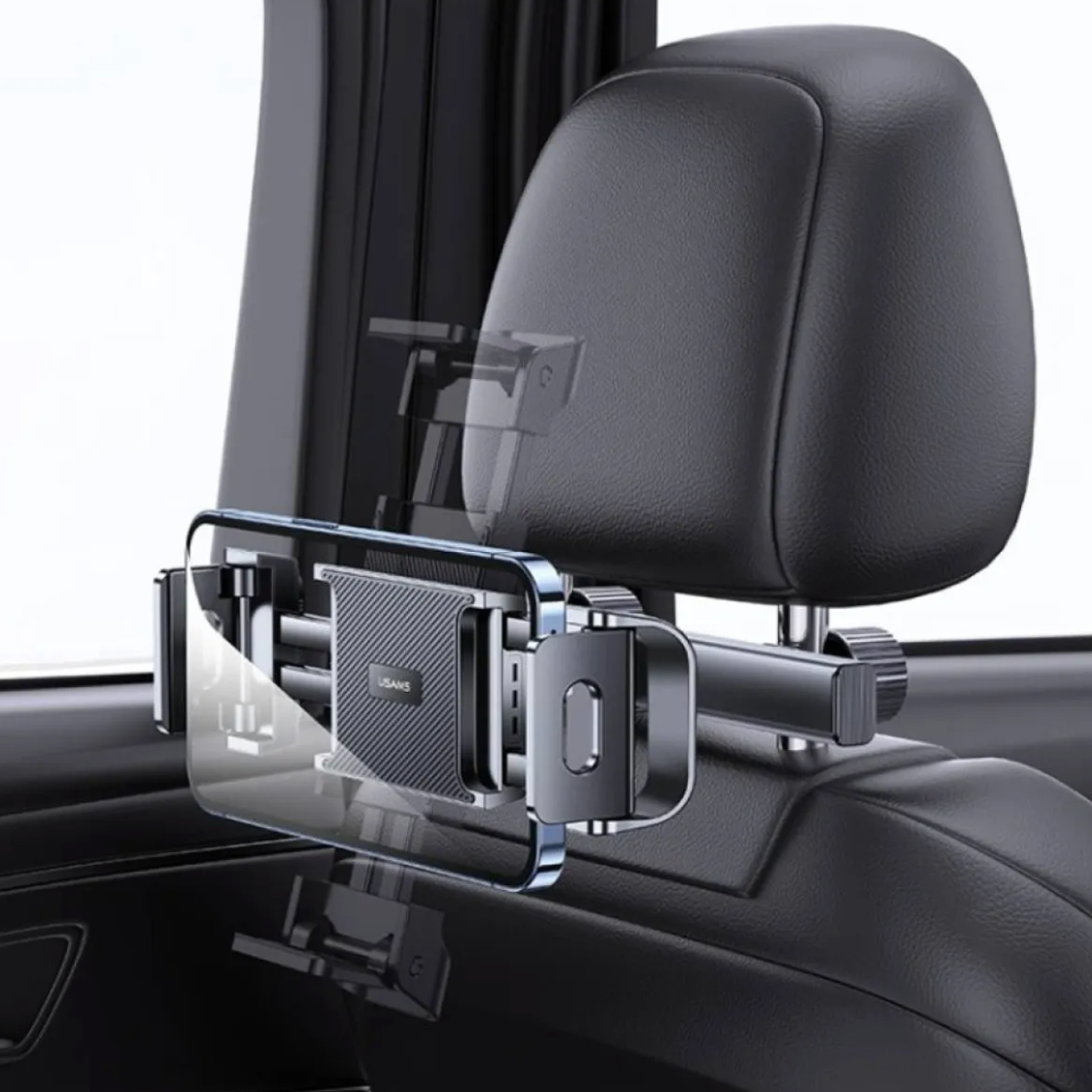 Soporte Respaldo Asiento Para Tablet Usams Zj068 Negro – imagen 4