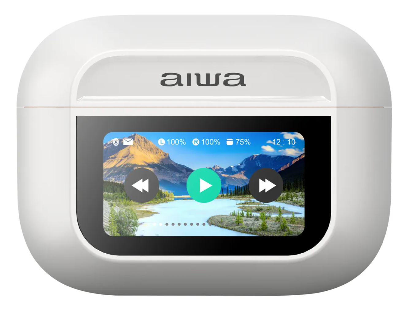Audífonos Bluetooth Aiwa In Ear Pantalla Táctil Aw-twsgpro Blanco – imagen 2