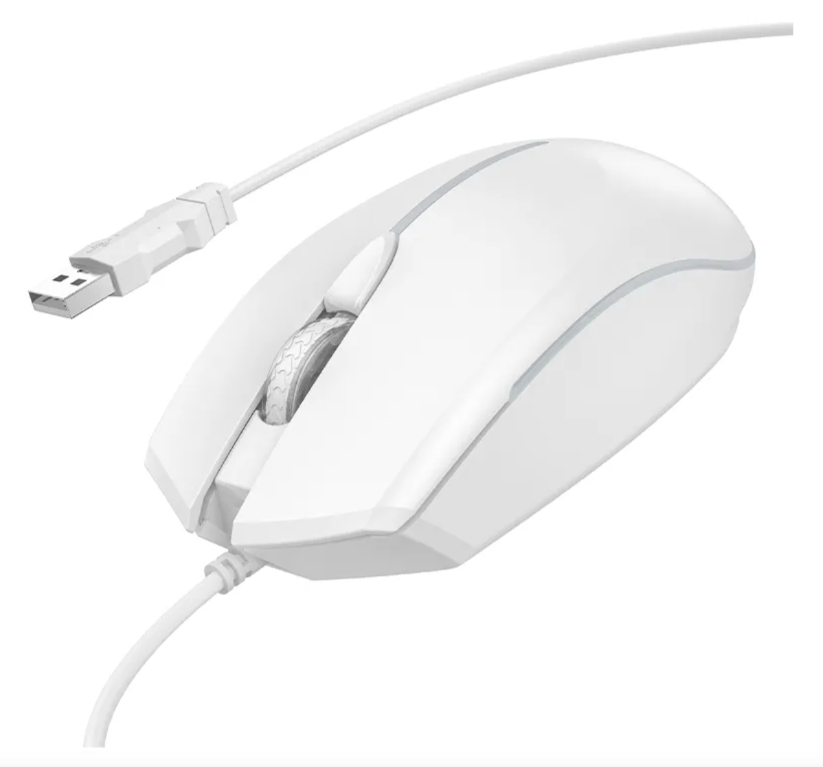 Mouse Hoco Con Cable Gm37 2400 Dpi Blanco – imagen 2