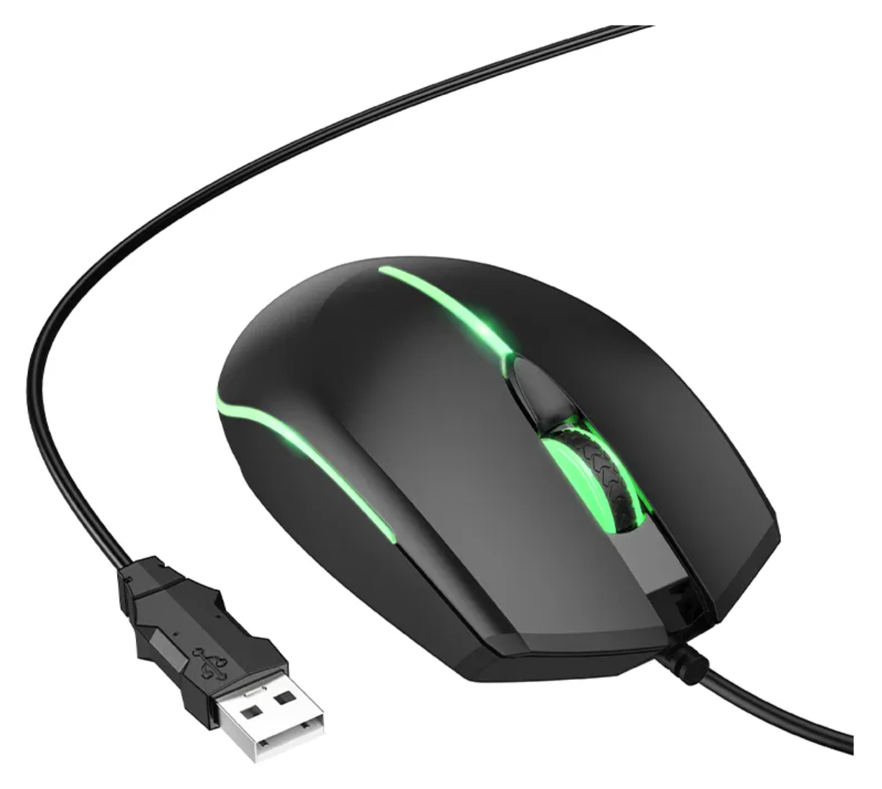 Mouse Hoco Con Cable Gm37 2400 Dpi Negro – imagen 3
