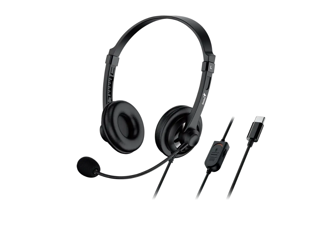 Audifono Genius Usb / Tipo C Hs-230u Call Center Negro – imagen 2