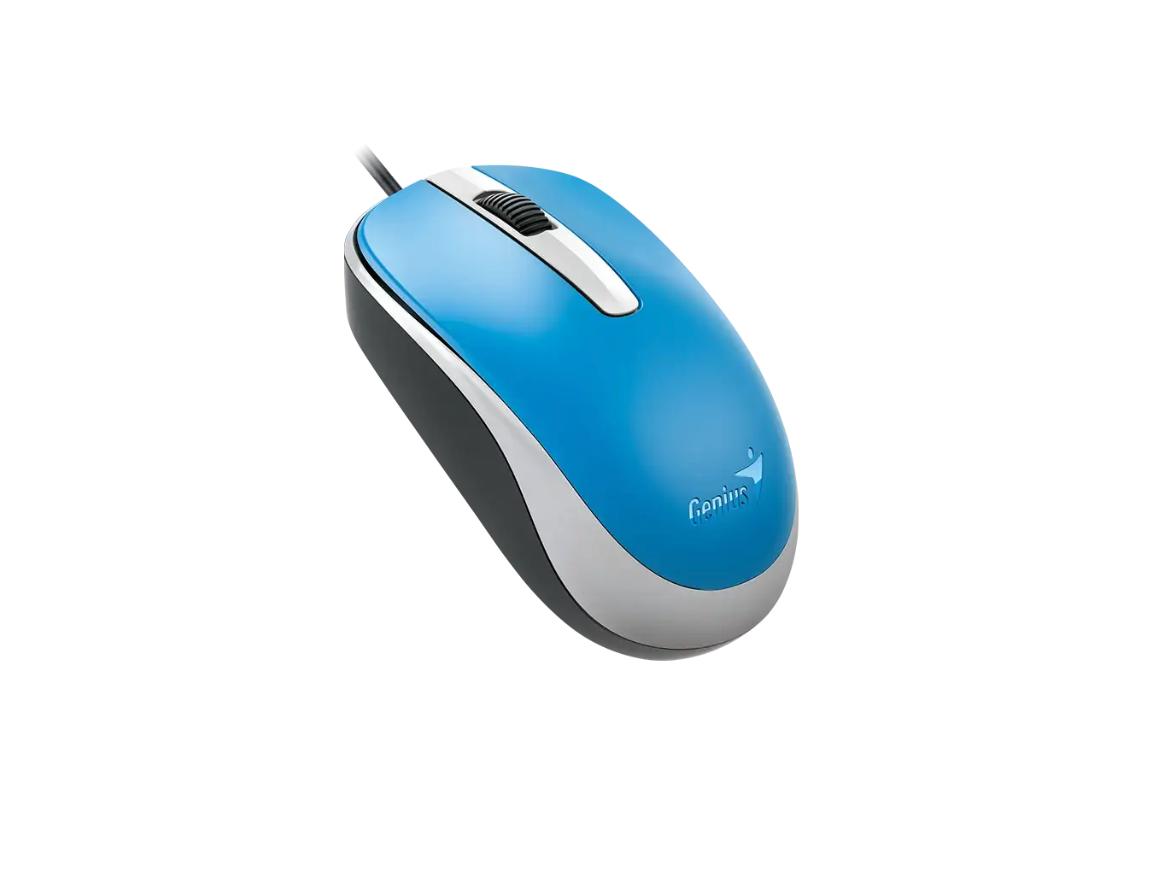 Mouse Con Cable Usb Genius Dx-120 Celeste – imagen 3