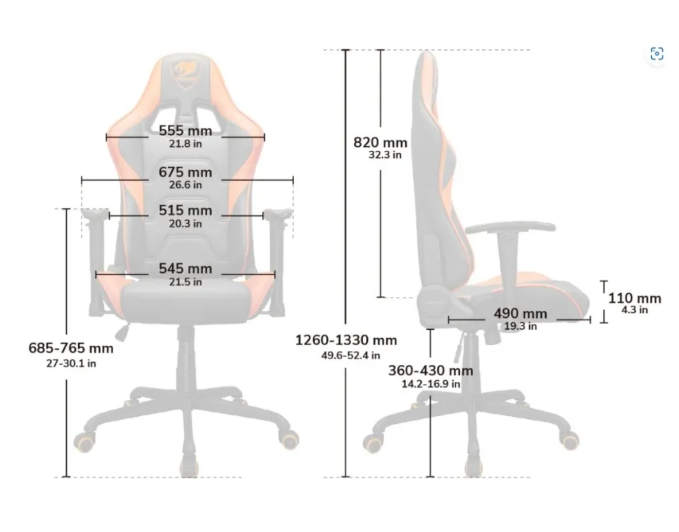 Silla Profesional Gamer Cougar Armor Elite Color Blanco – imagen 3