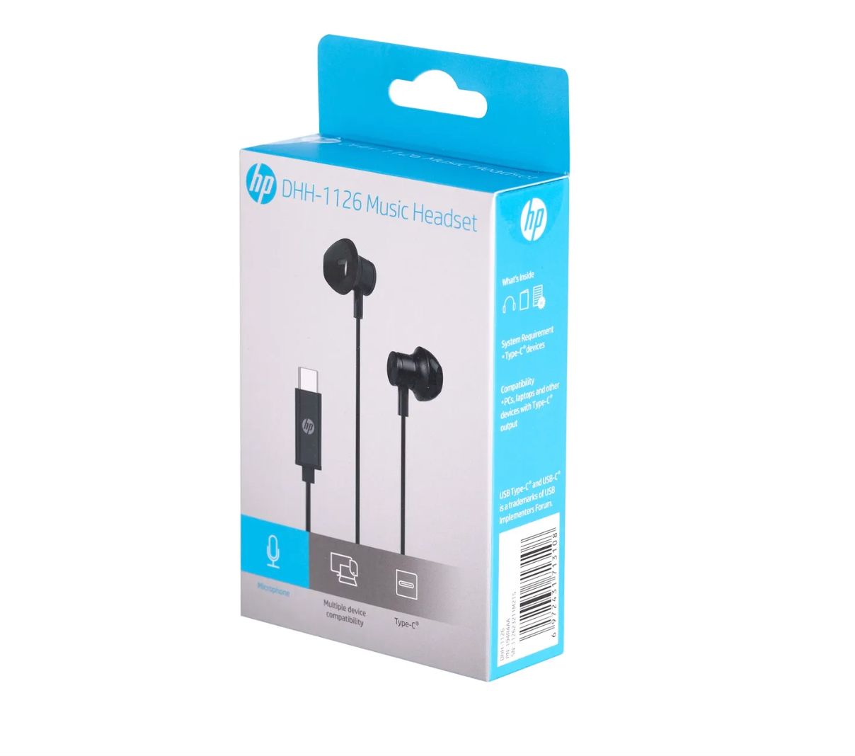 Audifonos In Ear Hp Dhh-1126 Usb-C Negro – imagen 2