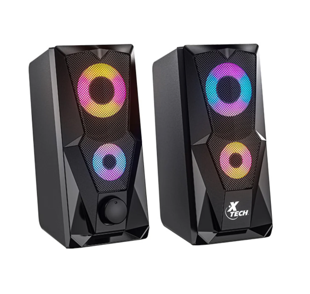Parlante Gamer Xtech Fireshot Xts-131 Led Color Negro