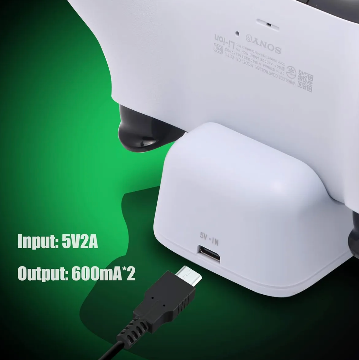 Cargador Dual Base Para Mandos Ps5 Dobe Tp5-0506 Blanco – imagen 3
