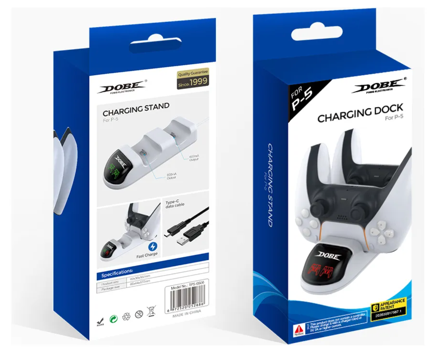 Cargador Dual Base Para Mandos Ps5 Dobe Tp5-0506 Blanco – imagen 5