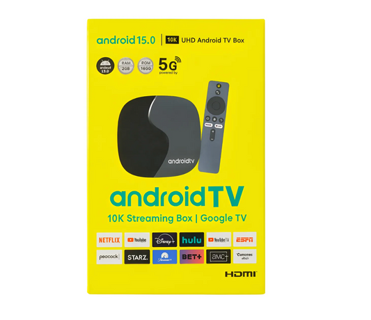Android Tv Box 15.0 Uhd 10k 128 Gb 8gb Ram Wifi 5g Negro