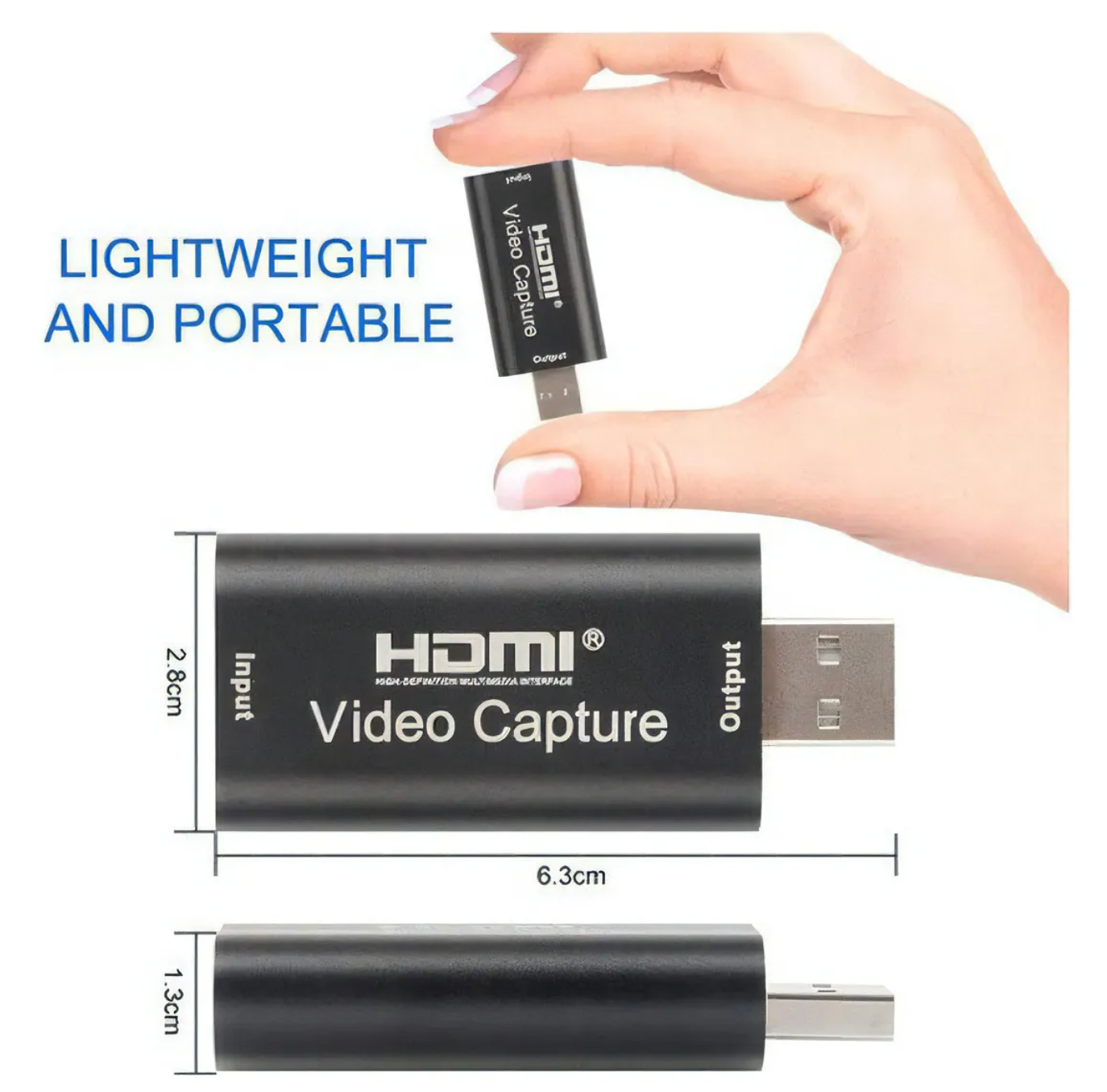 Capturadora Video Hdmi Usb Soporta 1080p 4k Negro – imagen 3
