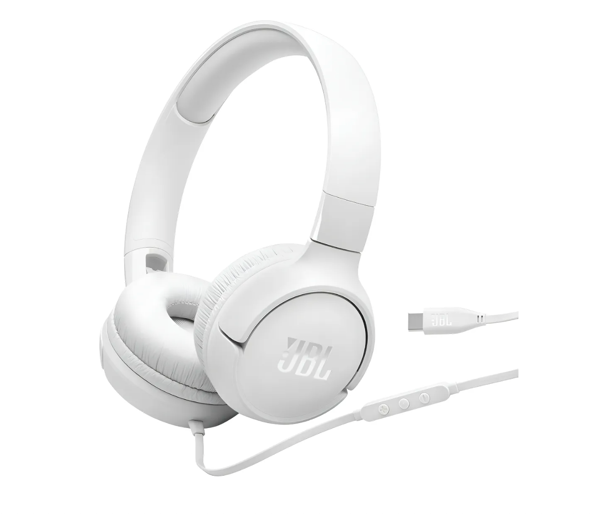 Audífonos Jbl Tune 520 Con Cable Tipo C Blanco