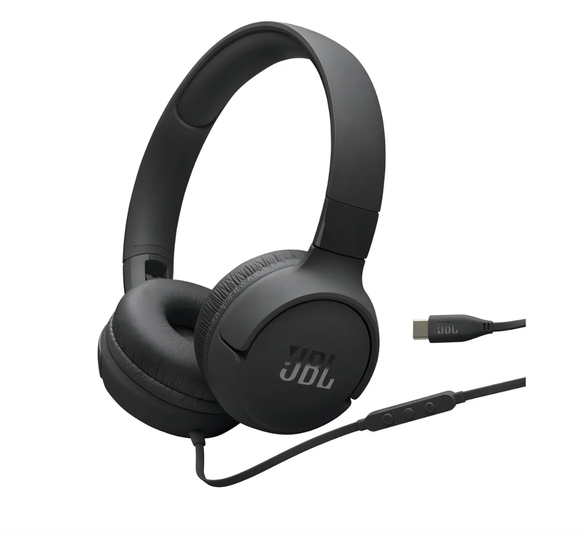 Audífonos Jbl Tune 520 Con Cable Tipo C Negro