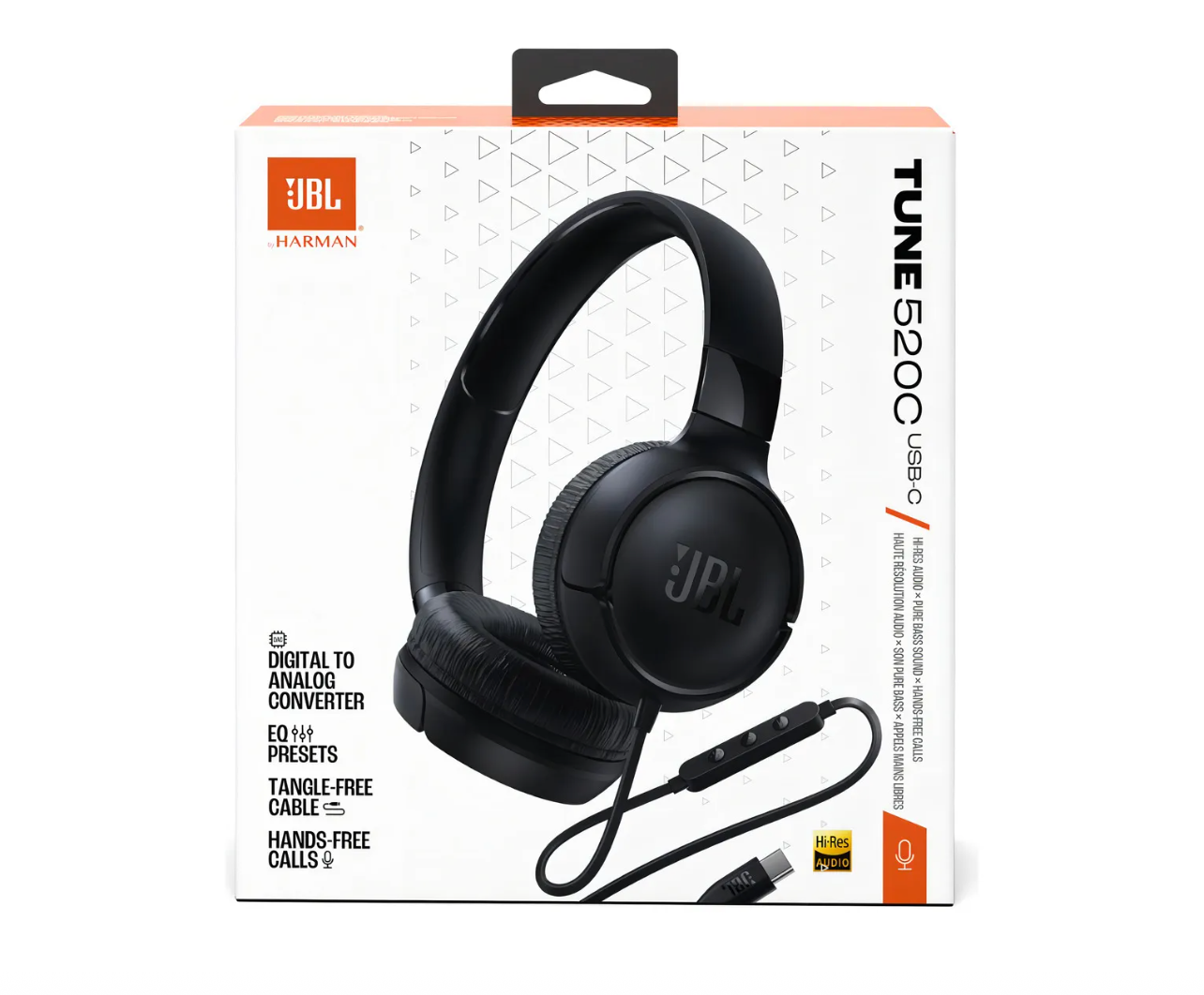 Audífonos Jbl Tune 520 Con Cable Tipo C Negro – imagen 2