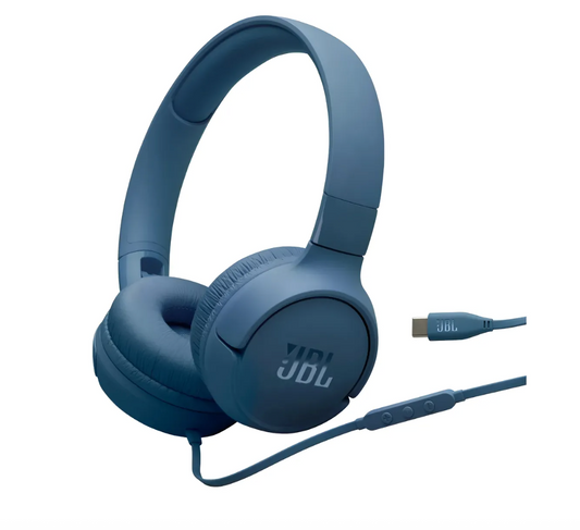 Audífonos Jbl Tune 520 Con Cable Tipo C Azul