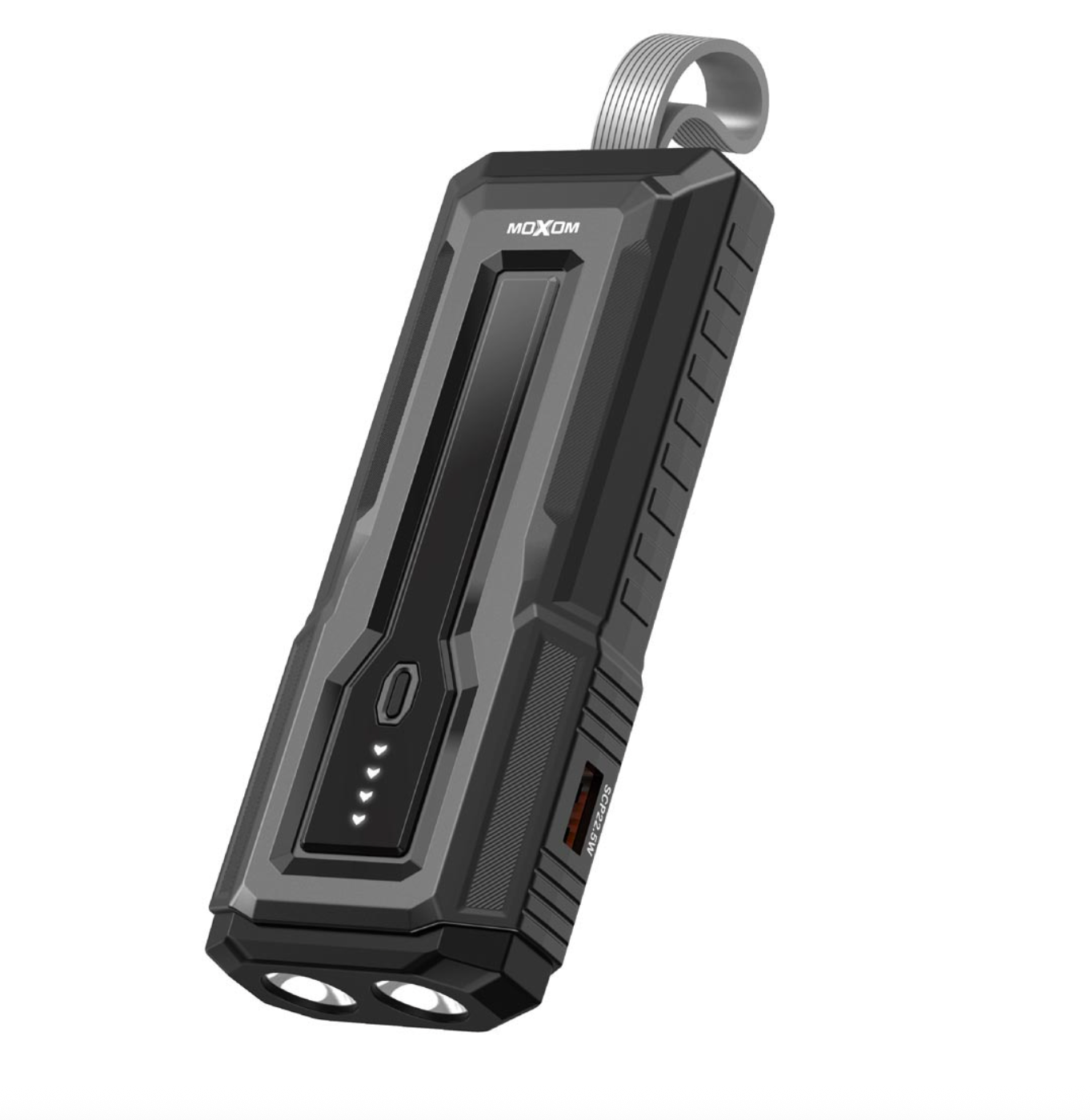 Powerbank Bateria Portatil 10000 Mah Moxom MX-PB133 Linterna Negro
