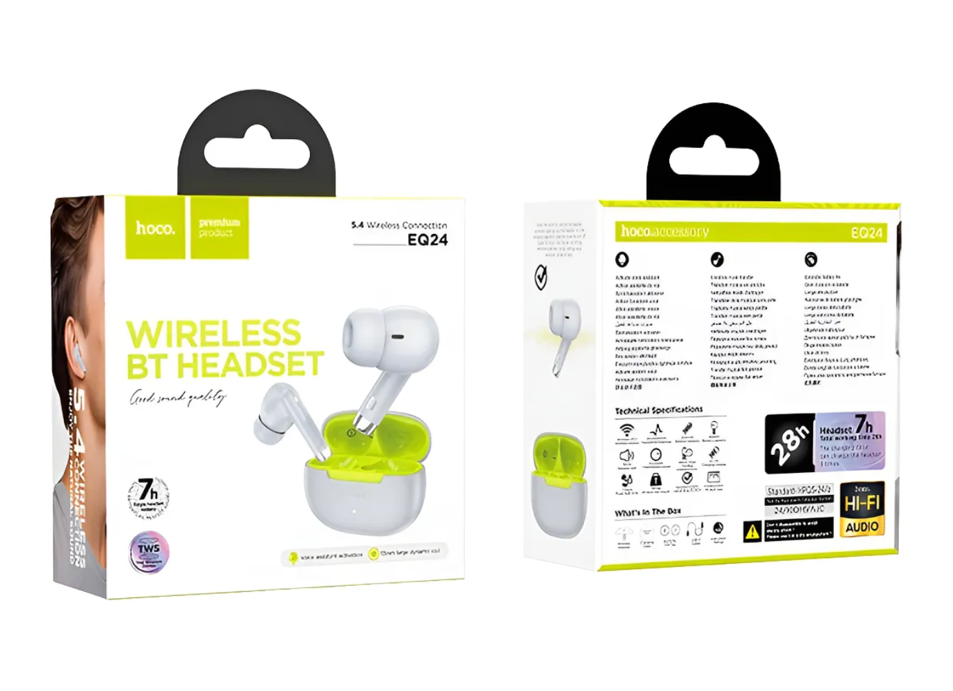 Audífonos Bluetooth In Ear Hoco Eq24 Estrella Gris – imagen 3