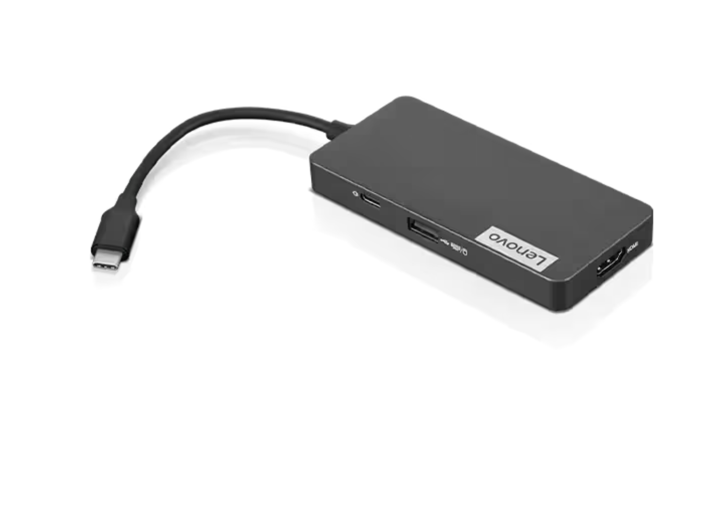 Adaptador Hub Lenovo 7 en 1 Tipo C Usb Hdmi Micro Sd Negro – imagen 3