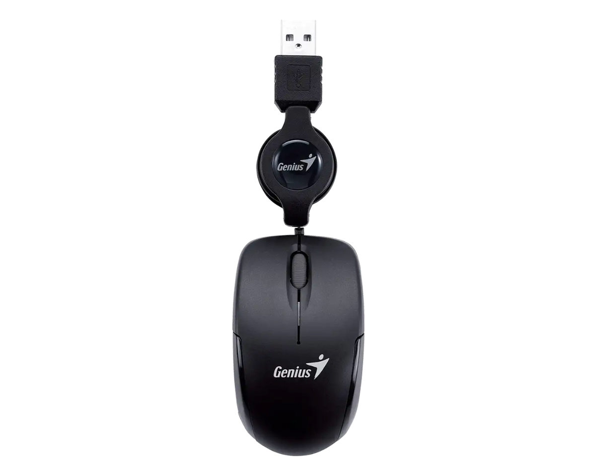 Mouse Con Cable Usb Genius Retractil Micro Traveler V2 Negro – imagen 3