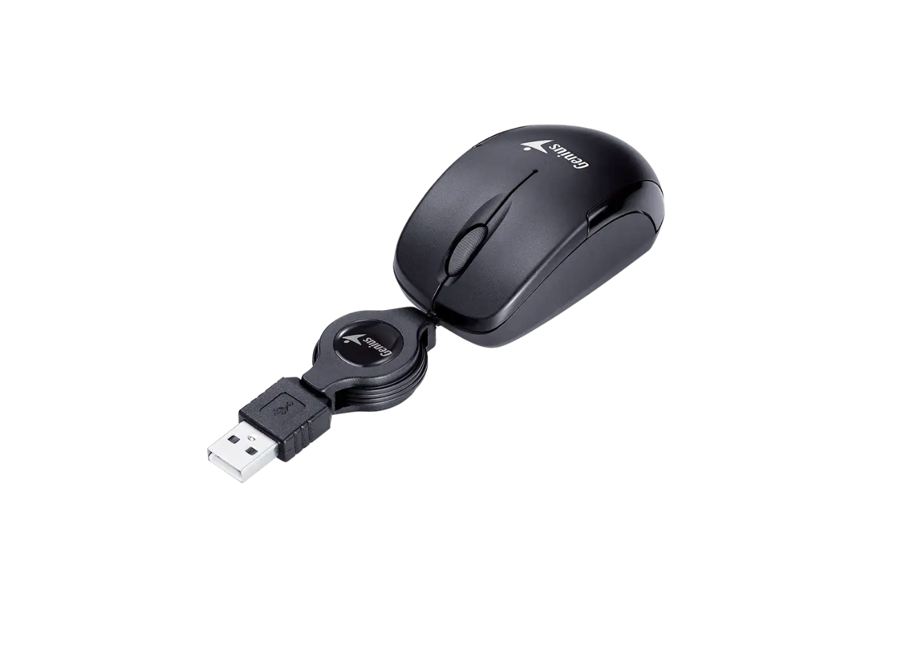 Mouse Con Cable Usb Genius Retractil Micro Traveler V2 Negro – imagen 2