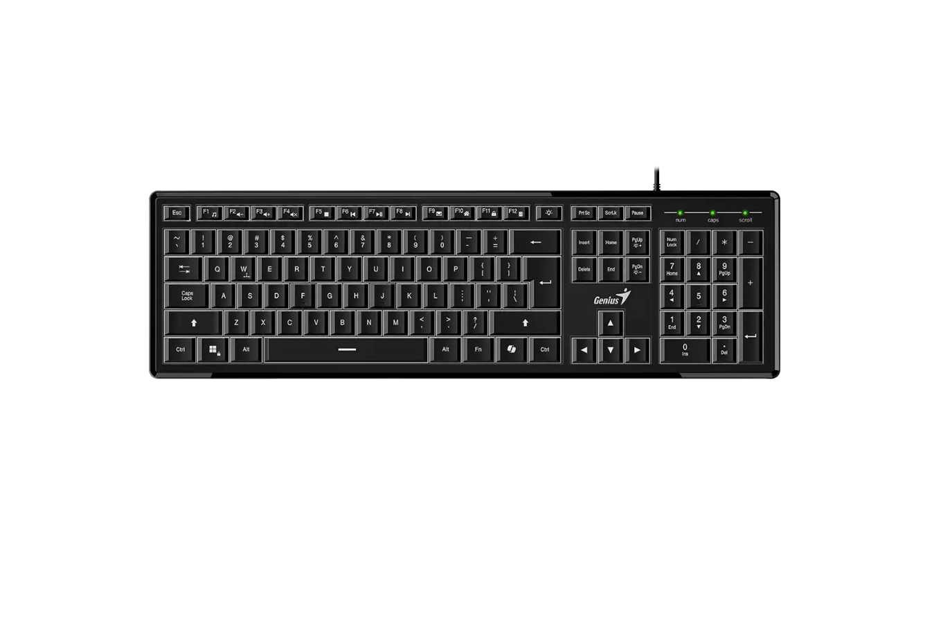 Teclado Usb Alambrico Multimedia Copiloto Genius Slimstar 820 Negro