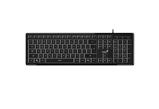 Teclado Usb Alambrico Multimedia Copiloto Genius Slimstar 820 Negro