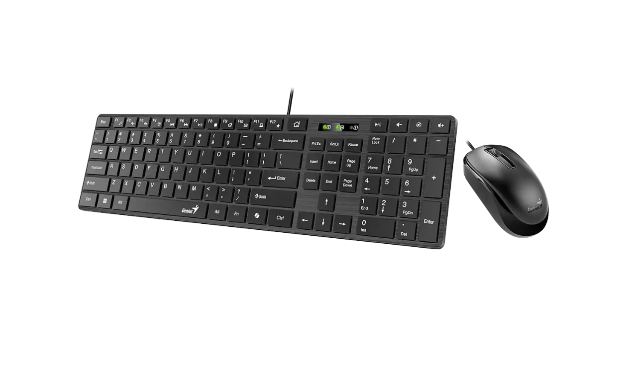 Kit Teclado + Mouse Copilot Usb Genius Slimstar C126 Negro – imagen 2