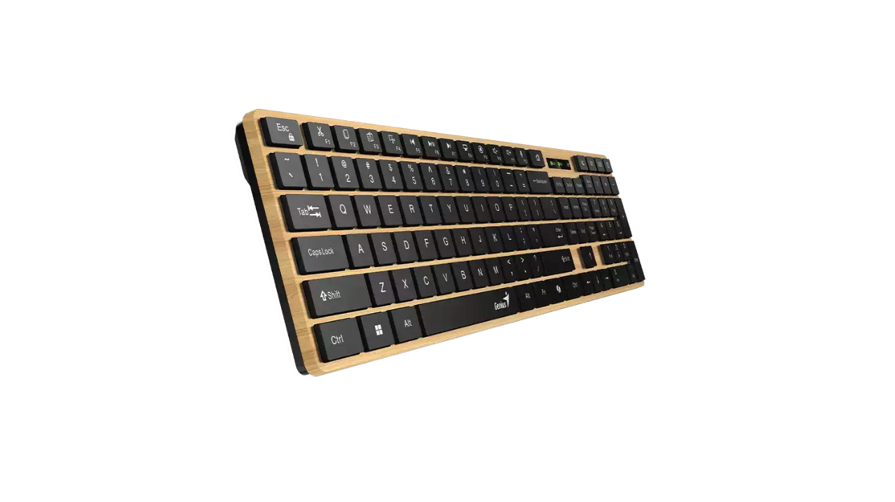 Teclado Slim Inalambrico Bluetooth + 2.4ghz Genius Slim Star-7250bt Dorado – imagen 3