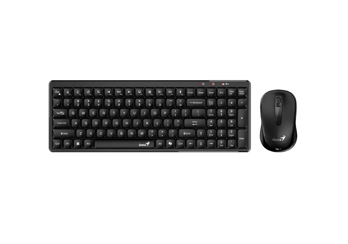 Kit Teclado + Mouse Copilot Inalambrico Genius Luxe Mate Q8100 Negro – imagen 3
