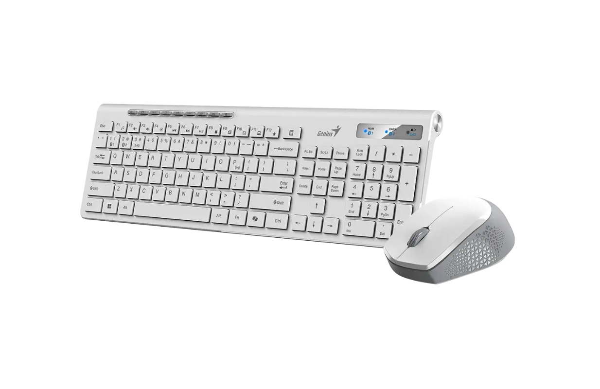 Kit Teclado + Mouse Copilot Inalambrico Genius Slimstar 8230 Blanco – imagen 2