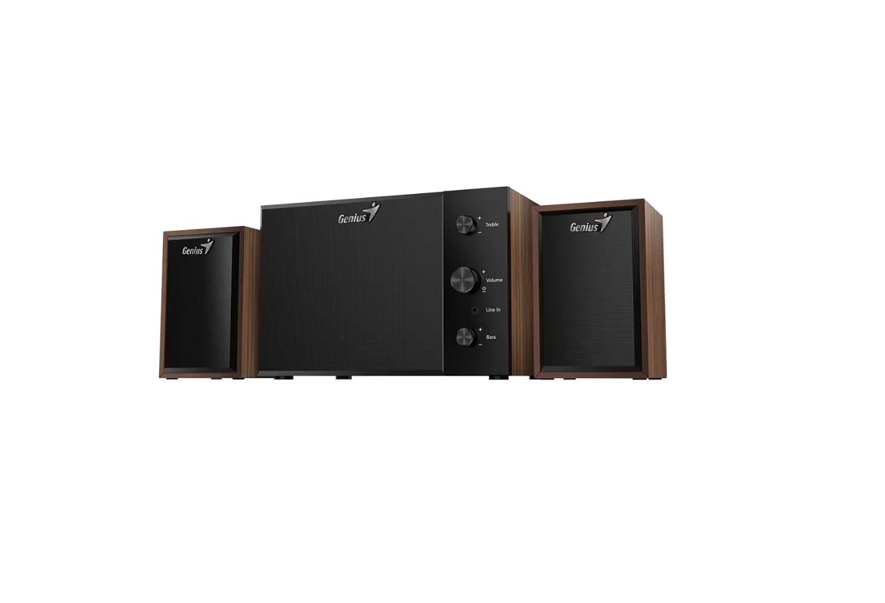 Parlantes Subwoofer Multimedia 2.1 Treble Bass Genius Sw-2.1-350 Cafe