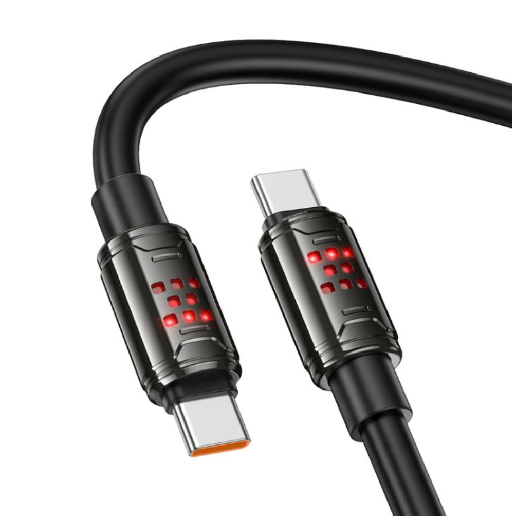Cable Tipo C a Tipo C Hoco U143 1,2 Metro Negro – imagen 2