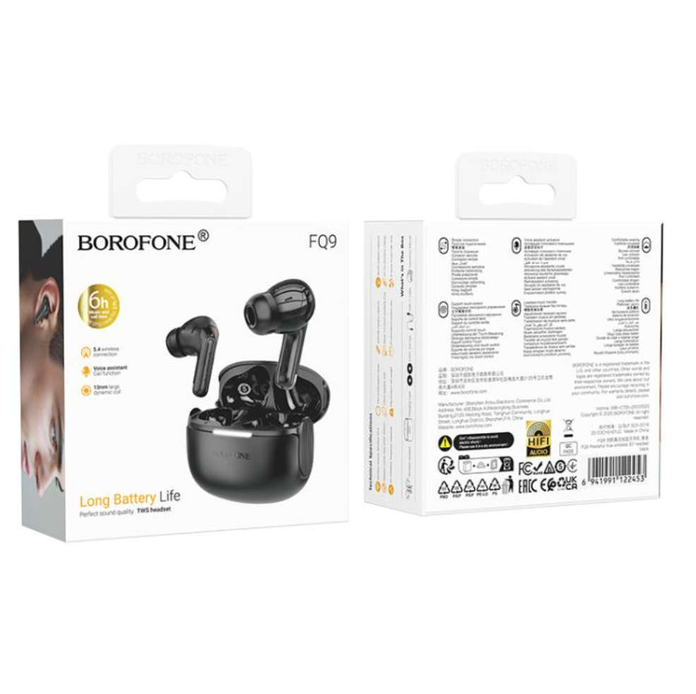 Audífonos In Ear Bluetooth Borofone Fq9 Negro – imagen 3