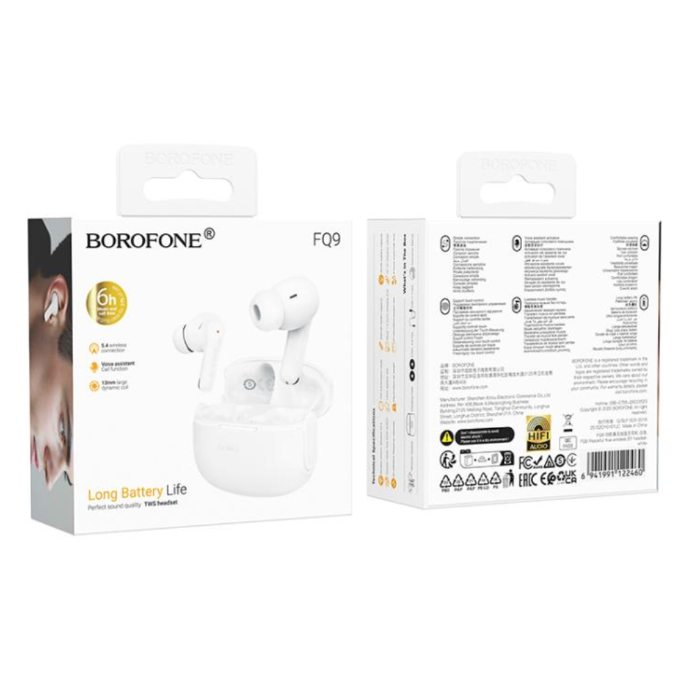 Audífonos In Ear Bluetooth Borofone Fq9 Blanco – imagen 2