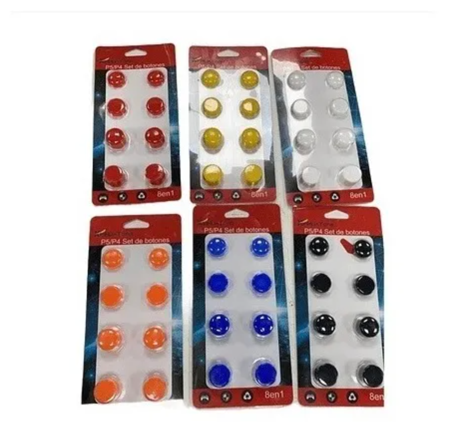 Set Gomas Analogos Thumbs Grips Para Ps4 Ps5 8 en 1 Azul – imagen 3