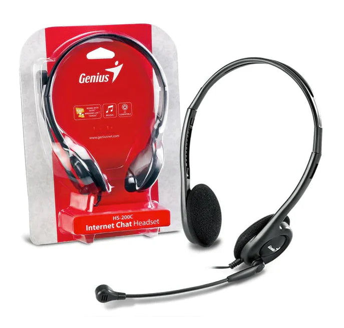 Audífonos Livianos Genius HS-200C Pc Negro – imagen 2