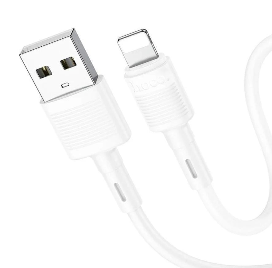 Cable Usb a Lightning Hoco X83 Victory 1 Metro Blanco – imagen 3