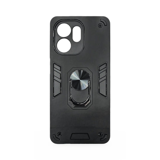 Carcasa antigolpe con anillo soporte para Honor X6d, color negro