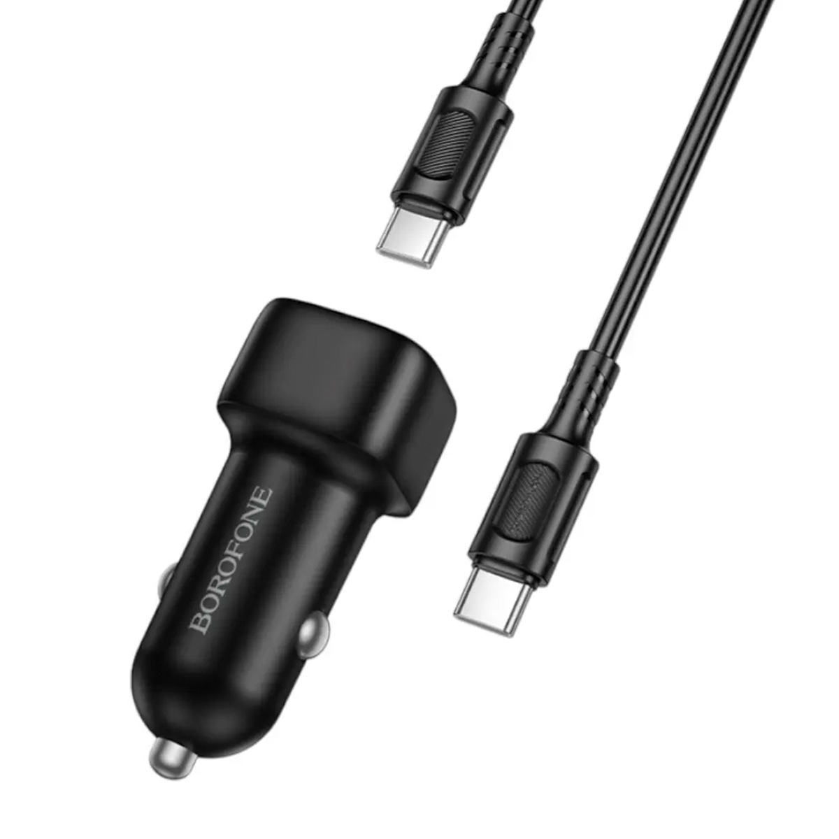 Cargador de Auto Borofone Bz34b 38w + Cable Tipo C Negro – imagen 3