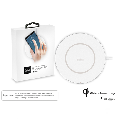 Cargador Inalámbrico Pad Carga Rapida Microlab