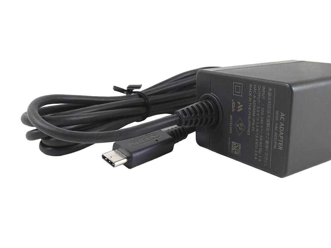 Cargador Original Nintendo Switch Sin Caja Uk (Incluye Adaptador) Negro – imagen 2