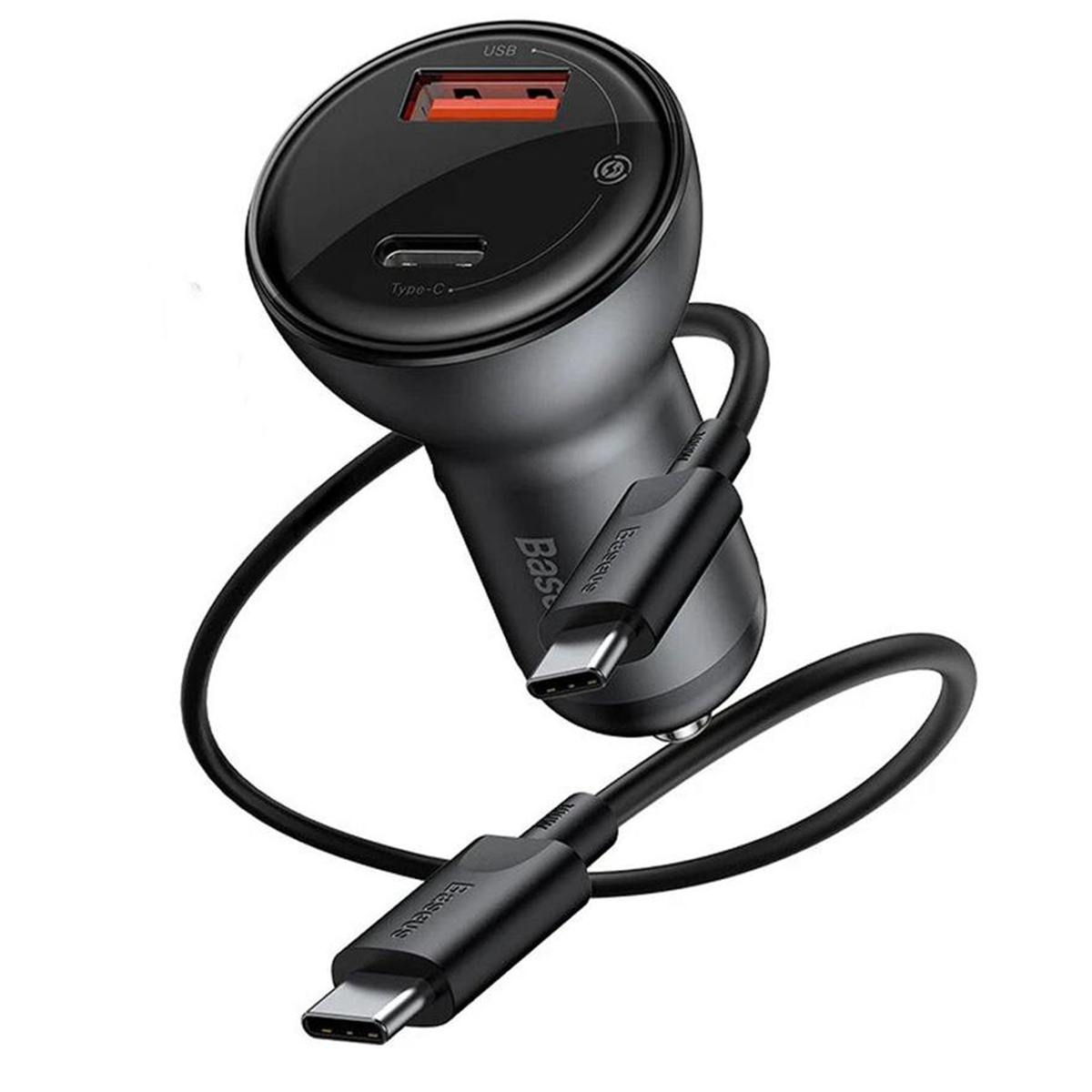 Cargador de Auto Baseus Digital PPS Dual QC 3.0 45 W + Cable USB C 60w